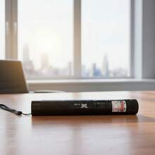 Español: Lápiz láser verde de alta potencia recargable, alcance largo, inspección/exterior, ideal para aficionados a la astronomía - Negro - Ver 5