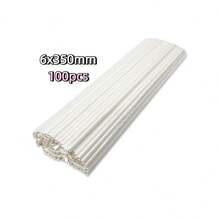 100 قش عصا المارشميلو، مناسب لديكور حفلات العطلات والاكسسوارات الحفلات، قطر 35 سم متعدد الأغراض قرن الحلوى، عصا ورقية للمارشميلو، قش ورقي، مناسب للأعياد والأعراس والحفلات والمهرجانات وصنع المارشميلو، متوفر باللونين: أبيض نقي أو أبيض مخطط باللون الأصفر - متعدد الألوان - مشاهدة 10