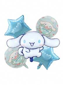 Sanrio 5 件套气球套装、Kuromi 铝制气球套装、Hello Kitty 主题派对装饰气球、Cinnamoroll 主题气球、My Melody 气球派对用品、Pompompurin 节日生日派对装饰、Pochacco 气球配件、派对礼物、节日装饰 - 彩色 - 查看 13