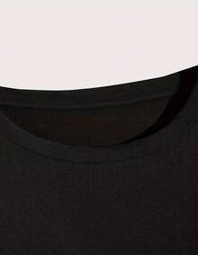 Black  Oversized Vintage Moda Grunge T-Shirt - 黑色 - 查看 7