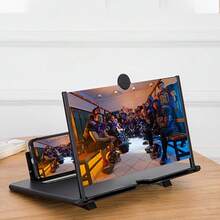 1 件便携式手机屏幕放大镜支架 - 轻松将您的手机变成平板电脑，免提设计，护眼，可折叠且紧凑 - 彩色 - 查看 2