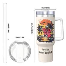 40oz/20oz Totenkopf & Hawaii-Stil Edelstahl Thermobecher - Isolierter Reisebecher für Väter, Halloween & Erntedankgeschenk, wiederverwendbare Kalt-/Heißgetränkeflasche für Camping, Wandern, Literaturliebhaber