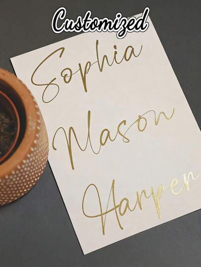 Customized Glitter Name Stickers, Personalized Name Label Stickers, 3-6 Inch Labels, Name Stickers, Custom Stickers, Name Stickers, Date Stickers, DIY Gifts, Handmade, Handwritten Fonts, Wedding Stickers, Gift Stickers. Customizable Holographic Name Stickers, Suitable For Water Bottles, Lunch Boxes, Personal Items, Glass Cups, Tumblers, Rolls, Balloons, Calligraphy Stickers, Gift Box Decorations.