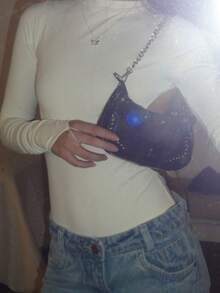 Women's Boddy With Open Back, Long Sleeves, Polyamide, Gringa Style - Của màu trắng - Xem 3