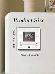1pc Custom Music Album Fridge Magnet, Customized Magnet For Refrigerator, Customizable Photo Album Refrigerator Magnet, Personalized Music Player With Photo, Song, Album Cover, Fridge Magnet Can Play Songs, Custom Gift, Personalized Gift,Office Decor,Elegant Living - Custom Photos - View 6