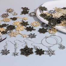 20pcs Christmas Alloy Snowflake Pendants, Gold, Silver, Antique Green Snowflake Styles, DIY Jewelry Charms, Bracelet, Earring Craft Making - Multicolor - View 5