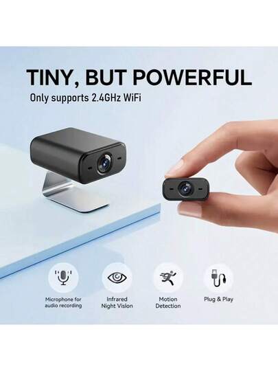1pc Mini Wireless Slimme Camera, Home Security Camera WiFi, Motion Detection, Not Waterproof, Can View Real Time Via Remote App Monitor, Nanny Cam, Indoor Surveillance Outdoor