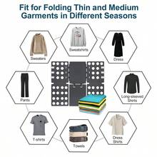 1pc Lazy Adult Quick Folding Clothes Artifact Clothes Storage And Organizing Rack Lining Clothes Folding Board - Multicolor - View 7