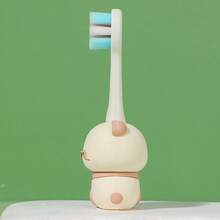 Cepillo de dientes suave para niños, diseño adorable de animales de dibujos animados, mango de goma suave, protege la salud oral, limpieza suave, diseño ergonómico, adecuado para uso diario en el hogar de niños, adorable cepillo de dientes para bebés