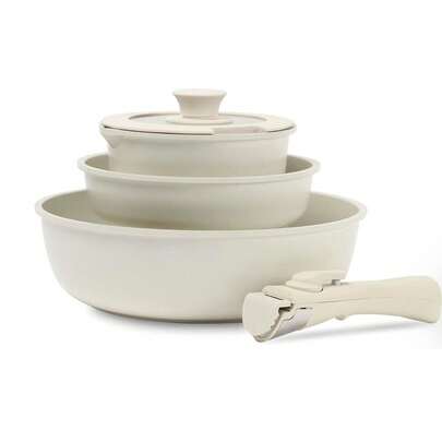 Ollas y Sartenes Klack – Antiadherente con Revestimiento de Granito, Desmontable, Sin PFOA, Compatible con Gas, Electrico, Vitro e Inducción