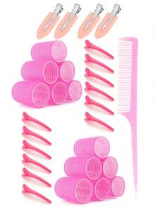 36pcs/Set Self-Grip Rollers Kit With 24Rollers And 12Clips, Salon Quality Curlers For Diy Hairstyling, Heatless Rollers ,Hair Styling Kit - Multicolor - View 17
