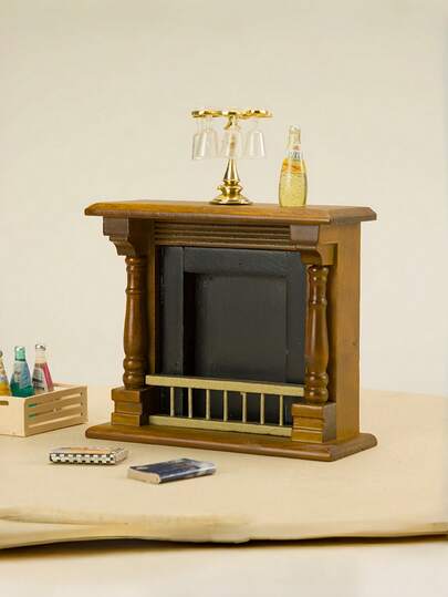 1 pieza Chimenea en miniatura para casa de muñecas, mueble micro, modelo de mueble en miniatura, adornos de escena de dormitorio, decoraciones, artesanías, modelo de decoración del hogar retro, decoración del hogar maravillosa, regalo de cumpleaños, decoración del hogar, decoración de ambiente, suministros para festivales, regalo de cumpleaños, evento de fiesta, Halloween, decoración de carnaval.