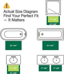 Non Slip Bathroom Rug Modern Aesthetic, Ultra Soft Absorbent Washable Bath Mats, Quick Dry Premium Floor Rugs For Shower, Tub, Bathtub, Decor, 24x43 - Thì thầm đen - Xem 2