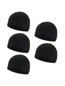 1pc,5pcs Men's Winter Cycling Caps - Breathable & Stretchable KnitFabric, Machine Washable, Warm Skull Caps For Cold Weather Ridingldeal Christmas Gift - Multicolor - View 12