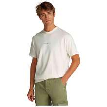 Tommy Hilfiger Kurzarmshirt DM0DM21110YBL für Männer in Farbe Weiß