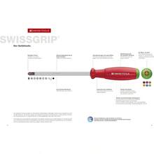 PB Swiss Tools SwissGrip Screwdriver Set With Wall Rack For Torx Screws Size T8T25