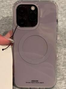 Magnetic Glossy Purple Phone Case, Compatible With IPhone 17 Pro Max, 17 Pro, 17 Air, 16 Pro Max, 15, 13 Pro, 14, 12, 11 Plus, Supports Wireless Charging, Soft Back Cover - Mauve Purple - View 3