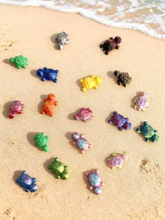 5/20/40pcs Mini 3D Printed Turtle Figurines, Home Decor, Desk Ornaments, Suitable For Birthday Parties, Aquariums, Party Gifts, Fariy Garden Decoration, Easter Halloween And Christmas Gifts