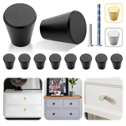 3/4 Inch Matte Cabinet Knobs Kitchen Dresser Drawer Knobs Hardware For Cabinets Single Hole