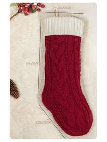 1pc Personalized 2025 Embroidered Christmas Stockings, Knitted Family Stockings, Personalized Christmas Stockings With Names, Holiday Stockings, Christmas Family Gifts - Multicolor - View 10