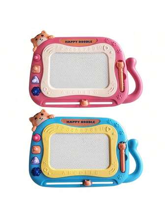 Pizarra magnética de dibujo, juguete de regalo para niños y niñas, bloc de dibujo, garabatos, juegos de viaje con 4 sellos para niños, juguetes educativos de aprendizaje para el cumpleaños de los niños