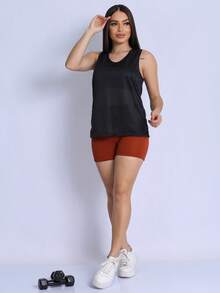 Women Sports Tees & Tanks - 黑色 - 查看 5