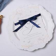 Cream Ribbon 1 Inch Double Face Satin Ribbon For Gift Wrapping Hair Bows Making Chair Sash Valentine's Day Wedding Birthday Party Invitation Decorations Floral Craft Sewing, 25 Yards - 508-海軍藍 - 查看 4