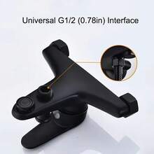 Black/White Stylish! Dual-Control Bathtub Faucet, Enjoy A Refreshing Bathing Experience - Brushed Nickel Finish, Dual-Function Temperature Control, Wall-Mounted Spout With Valve Core, Classic Modern Bathroom Design