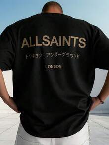 Men's T-Shirt Graphic Letrar All Saints Academia Street - 黑色 - 查看 1