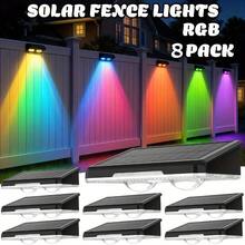 4 Packs Solar Fence Lights, Multicolor Garden Wall Light, Outdoor Yard Landscape Villa Corridor Decorative Lighting For Halloween Christmas, Thanksgiving, Smart Sensor Illumination For Home And Garden