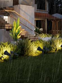 Solar betriebene LED Gartenleuchten, solar betrieben, ohne Verkabelung, für Garten, Park, Rasen, Landschaftsgestaltung, Baumbeleuchtung, laden sich tagsüber auf, leuchten nachts