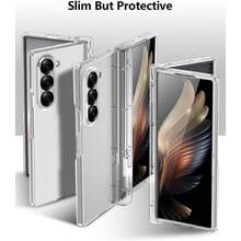 keshengtai 1件裝糖果色轉軸全包覆手機殼，適用於 Galaxy Z Fold 8 Ultra 7 6 5 4 3 5G - 無色 - 查看 6
