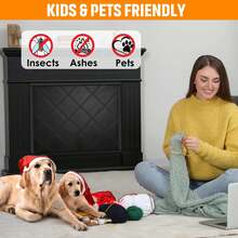 Couverture magnétique de cheminée pour la perte de chaleur, couvre-cheminée d'intérieur pour empêcher les courants d'air et la perte de chaleur, pare-brise de cheminée