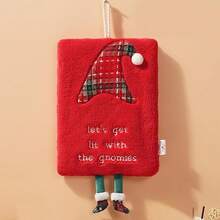 Toalla de cocina navideña, toalla de baño navideña, toalla gruesa de coral para colgar - toalla de cocina linda, toalla para secar las manos, patrón navideño - Sombrero de bruja - Ver 3