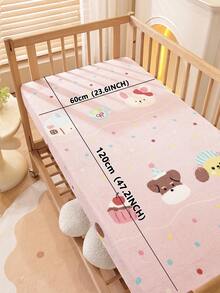 1 tấm ga trải giường vải nỉ cho nôi em bé, vỏ nệm giường trẻ em, ga trải giường chắp vá cho trẻ sơ sinh, bộ đồ giường mềm mại, có thể giặt bằng máy, phù hợp với mọi mùa, bé trai và bé gái, họa tiết cún con, 120*60cm - Nhiều màu - Xem 12