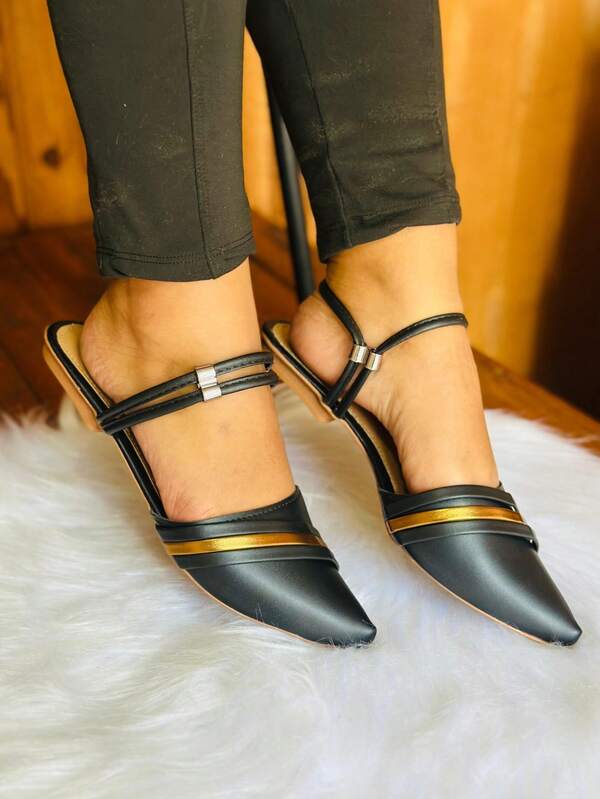 Sapato Feminino Mule Sapatilha Confortável Elegante Bico Fino Delicado Moderno