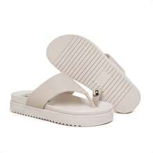 Myrol Outlet Flip Flop Sandal Summer Flat Sandal With Big Toe - 米色 - 查看 6