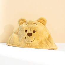 Miniso Disney Winnie The Pooh Fluffy Season Thickened Antibacterial Hair - Drying Cap, 7A - Level Antibacterial Material, Quick - Drying Winnie(1 PC)