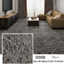 10/20Pcs Self-Adhesive PVC Floor Stickers, Wall Stickers, Marble Pattern, Peel And Stick, Easy To Install, Kitchen, Living Room, Bathroom, Corridor, Office, Waterproof Self-Adhesive Floor Stickers, Wall Stickers, Home Decoration 11.8In*1.8In