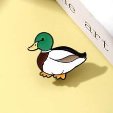 蓝绿色珐琅胸针 时尚鸭子装饰胸针 衣领徽章 包包别针 珠宝礼品 2025 新款圣诞男士礼物 包包别针 - 彩色 - 查看 7