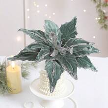 1/3/6pcs Artificial Flower Head, Christmas Tree Wreath DIY Decorations, For Holiday Decoration, Home Decoration, Room Decoration, Vase Decoration, Table Centerpiece, Wedding Decoration