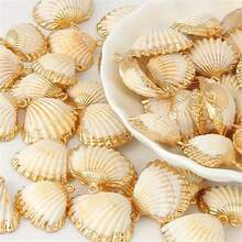 5/10/15/20 件独特手工 3D 贝壳吊坠 - 精致的 DIY 珠宝制作用品，适用于水族馆、家庭和办公室贝壳装饰 - 非常适合手工制作、送礼和个性化 - 彩色 - 查看 1
