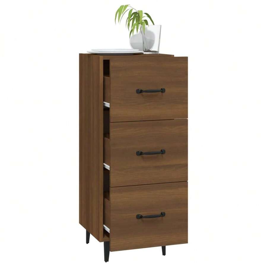 vidaXL Buffet Chêne marrone 34,5x34x90 cm Legno d'ingénierie