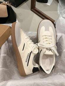 2025新款女式平底休闲运动鞋 - 黑色 - 查看 7