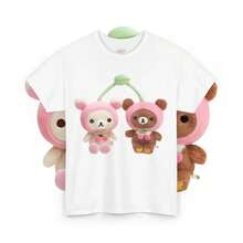 Rilakkuma Korilakkuma T-Shirt Cute Bear Shirt Rilakkuma Shirt Vintage T-Shirt Rilakkuma Bear Cute Aesthetic Shirt - 白色 - 查看 1