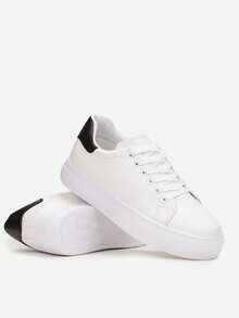 Soft Casual Sneakers Women Spring Autumn Travel - Black - View 4