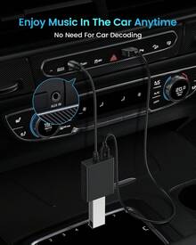 ANDTOBO Adaptador de Audio USB a Aux, Adaptador Machón de 3,5 mm a Hembra USB para Reproductor Música con Unidad USB en tu Coche - 1 - Ver 3