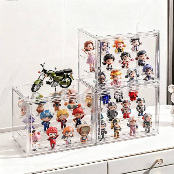 1pc Acrylic Transparent Display Box, Blind Box Collectible Figure Display Stand