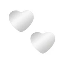 2 piezas Espejos convexos sin marco con forma de corazón, espejos de asistencia de visión trasera con ángulo de visión amplio