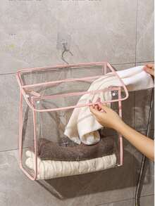 1 件防水浴室悬挂式收纳袋，壁挂式淋浴衣物收纳袋 - 彩色 - 查看 5